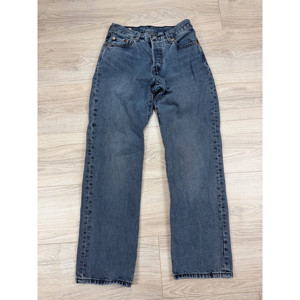 Levis Premium 501 90s Jeans Blue High Rise Straight Leg W24 L30‎ A1959-0036